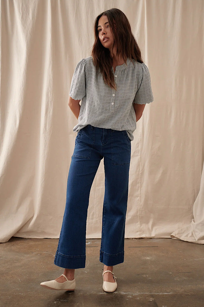 KIREINA CELESTE PANT - MID WEST BLUE