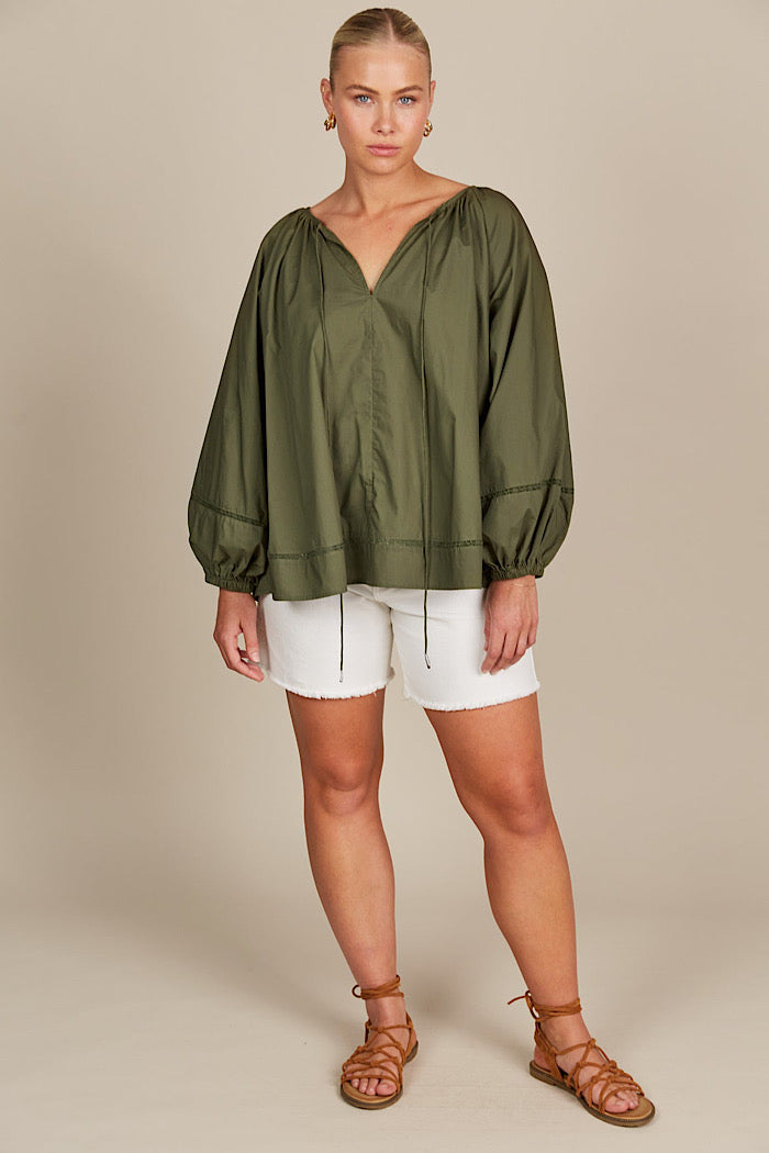 REMI BLOUSE - OLIVE