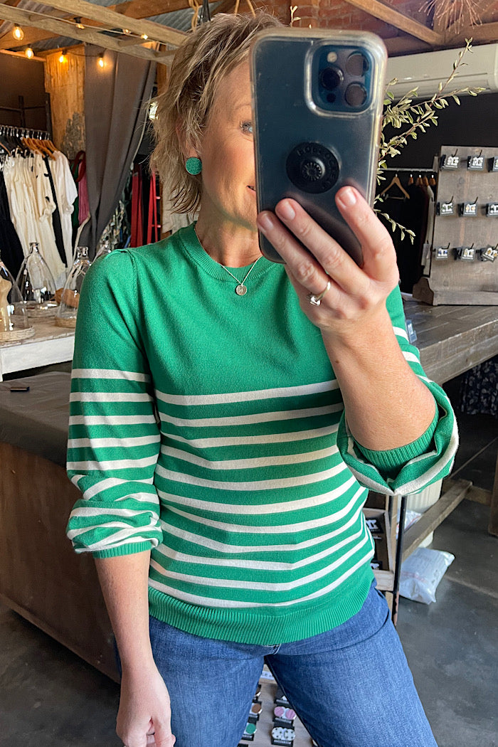 COSMO STRIPE JUMPER - MEADOW