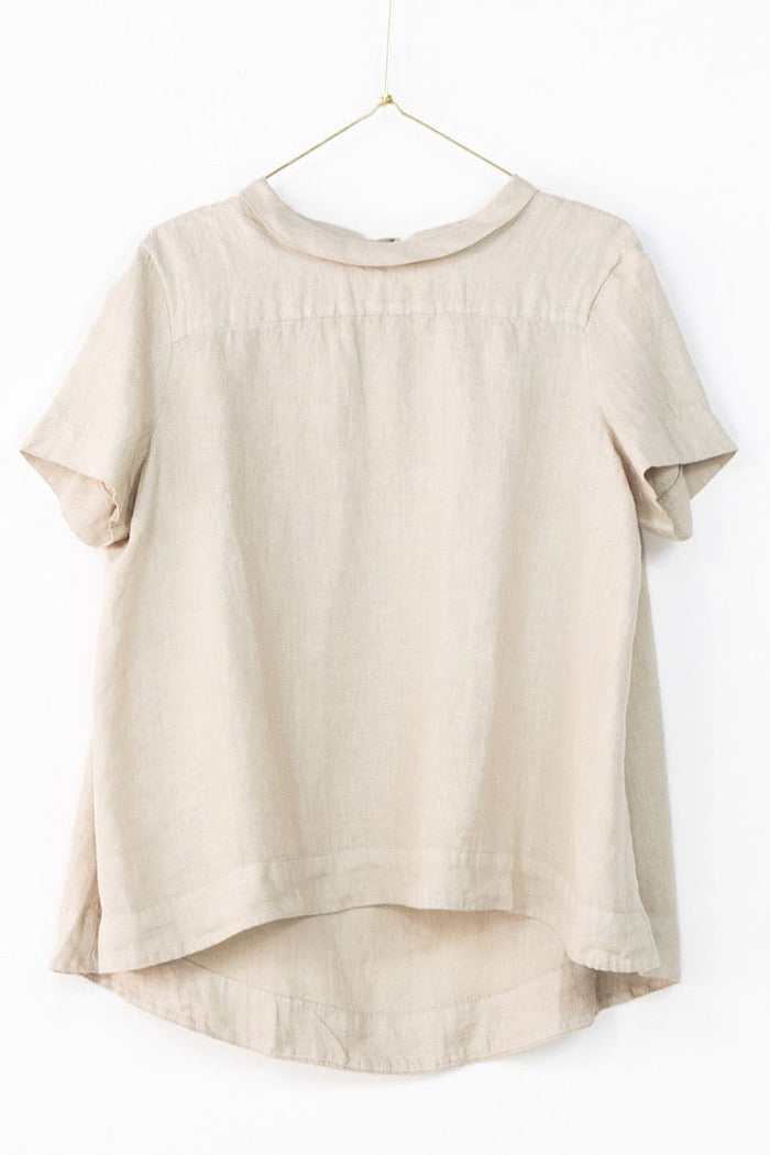 ADÉLINE LINEN SWING TOP - NATURAL