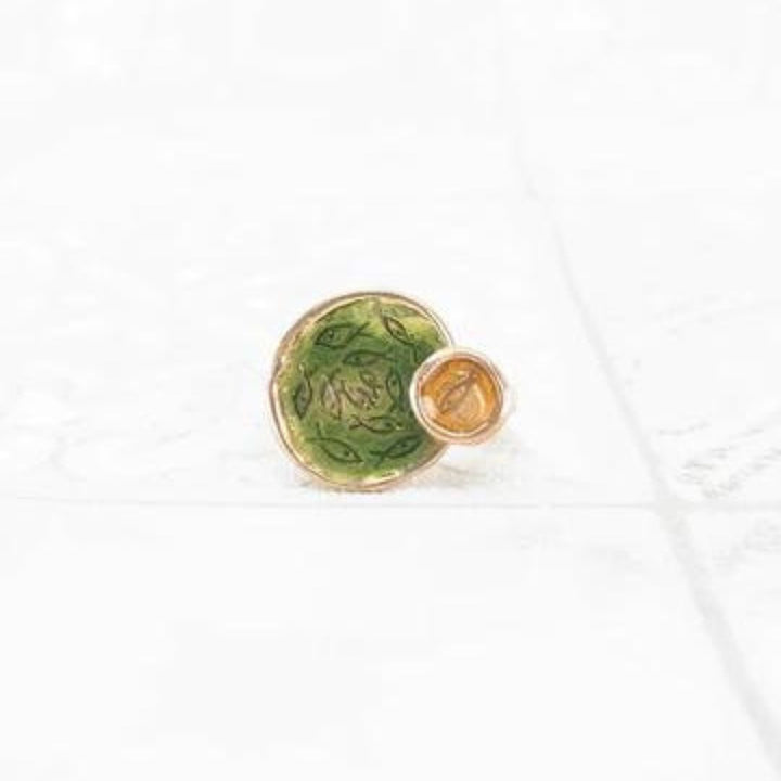 COSTIERA RING - GREEN/MUSTARD