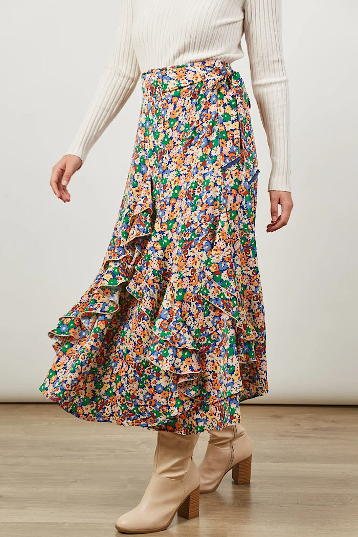 ROMANCE WRAP SKIRT - MEADOW BLOOM