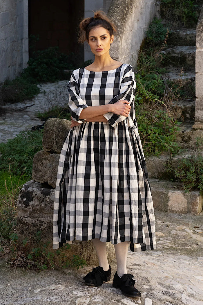 BILLY DRESS - MONOCHROME CHECK