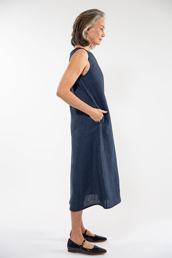 ASHER DRESS - NAVY