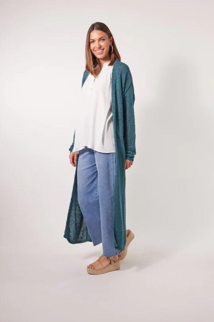 MARQUEE CARDIGAN - TEAL