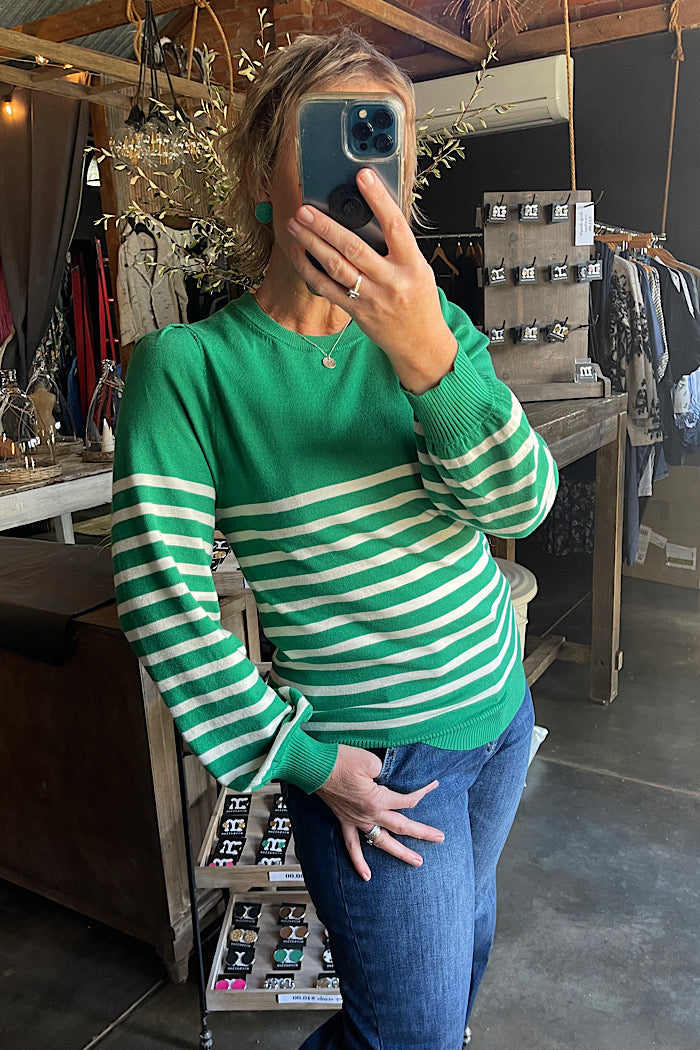 COSMO STRIPE JUMPER - MEADOW