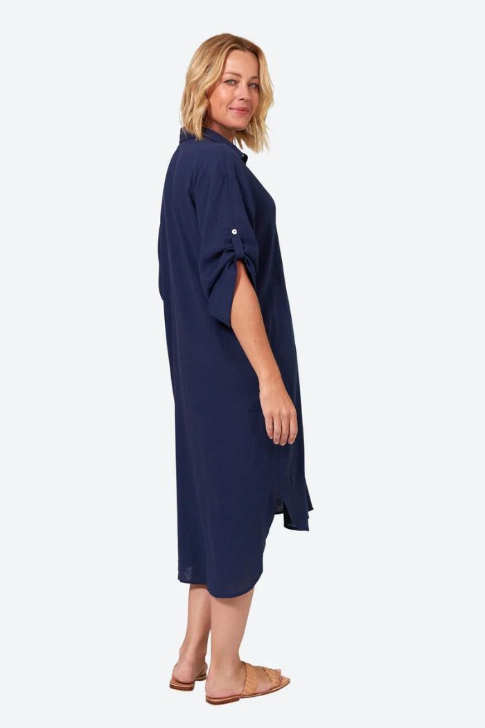 VERVE SHIRT DRESS - SAPPHIRE