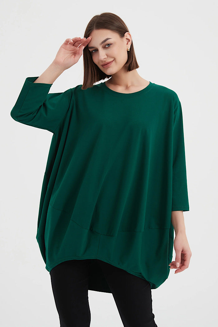 BILLOW TOP - EMERALD - FINAL CLEARANCE