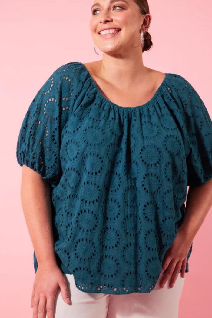 PARTERRE TOP -TEAL