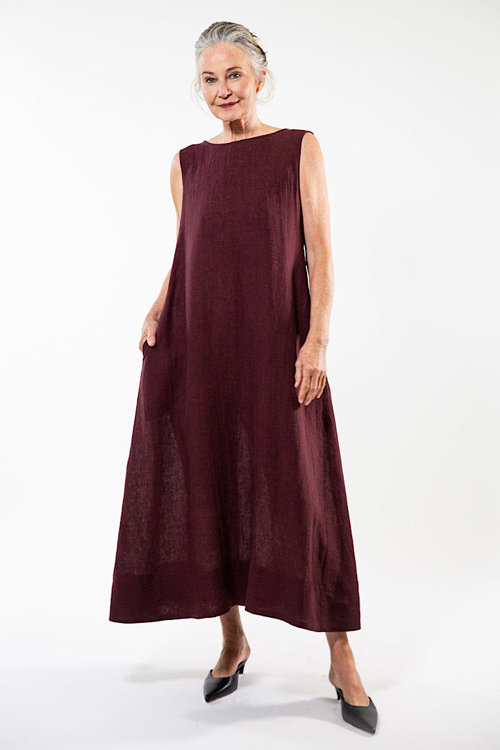 ALBERT DRESS - MERLOT