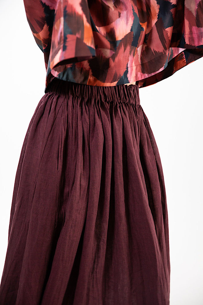 LEILANI SKIRT - MERLOT