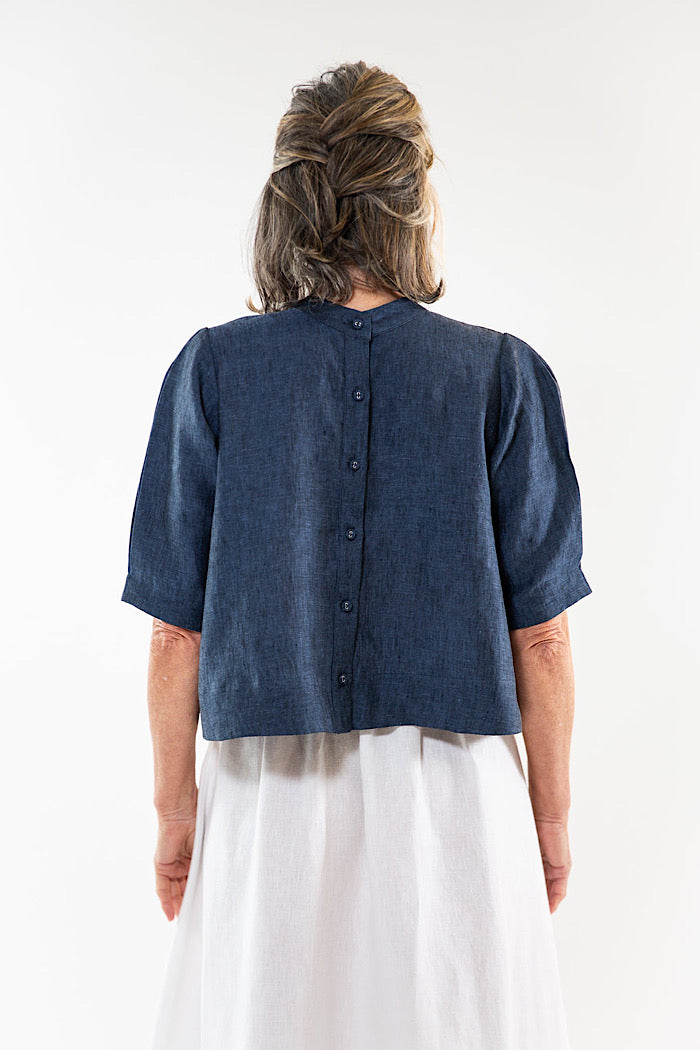 LORETTA TOP - NAVY