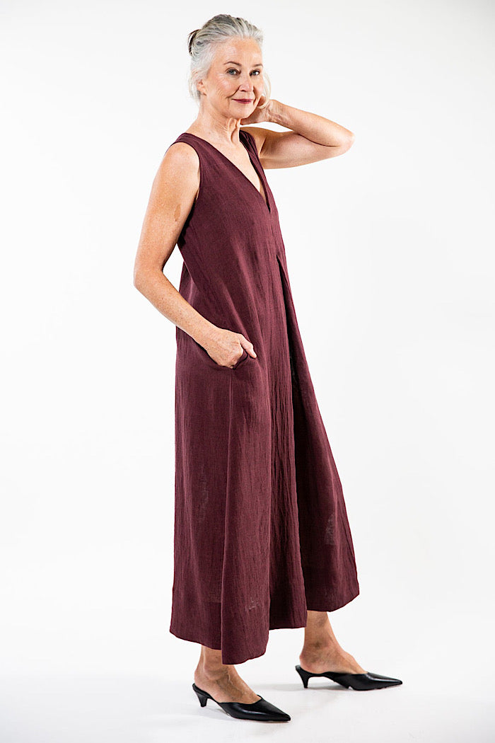 ALBERT DRESS - MERLOT