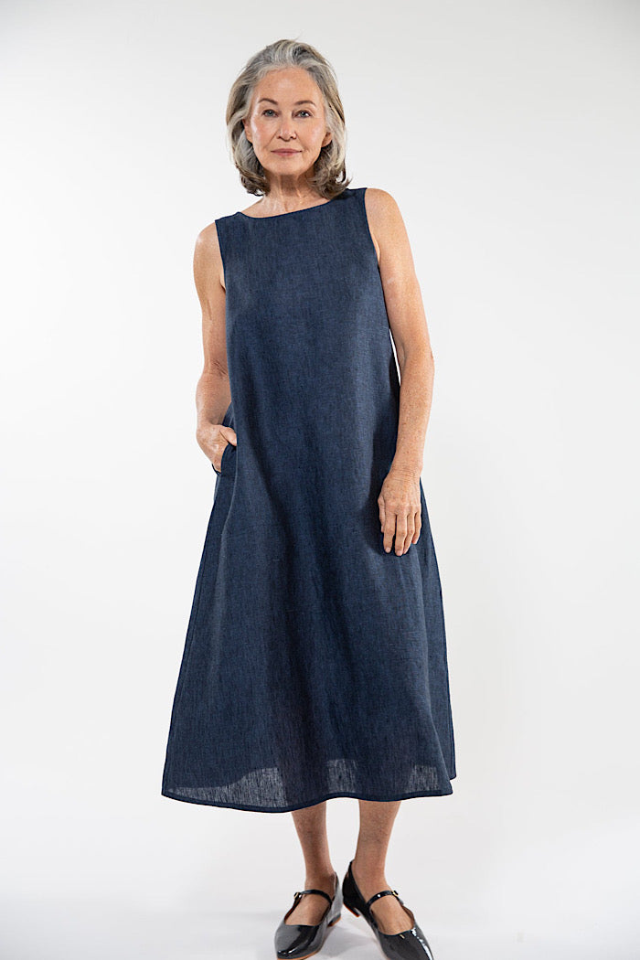 ASHER DRESS - NAVY