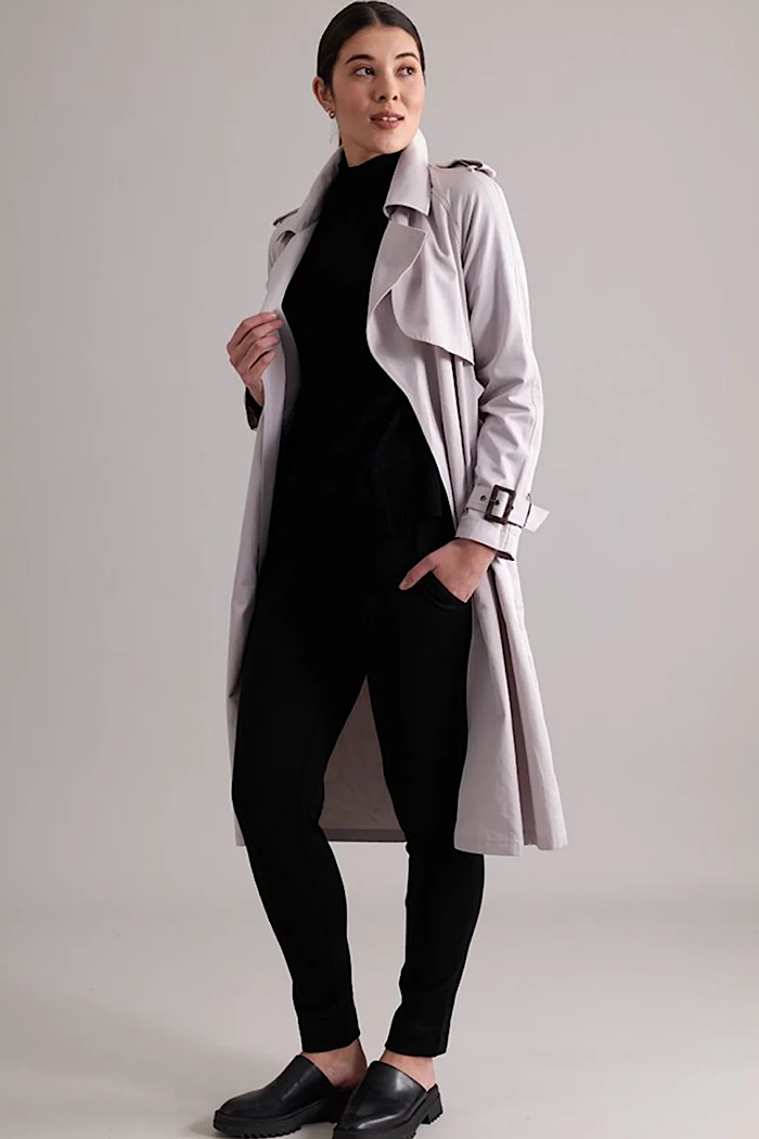 ELEMENTARY TRENCH COAT -  OYSTER - FINAL CLEARANCE