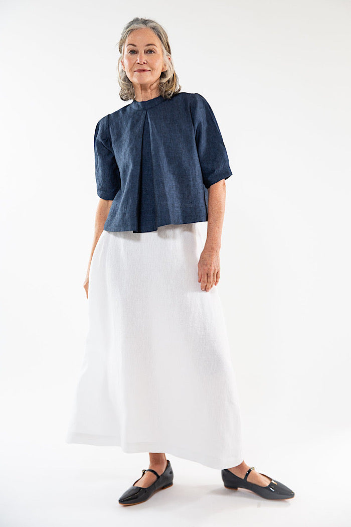 LORETTA TOP - NAVY