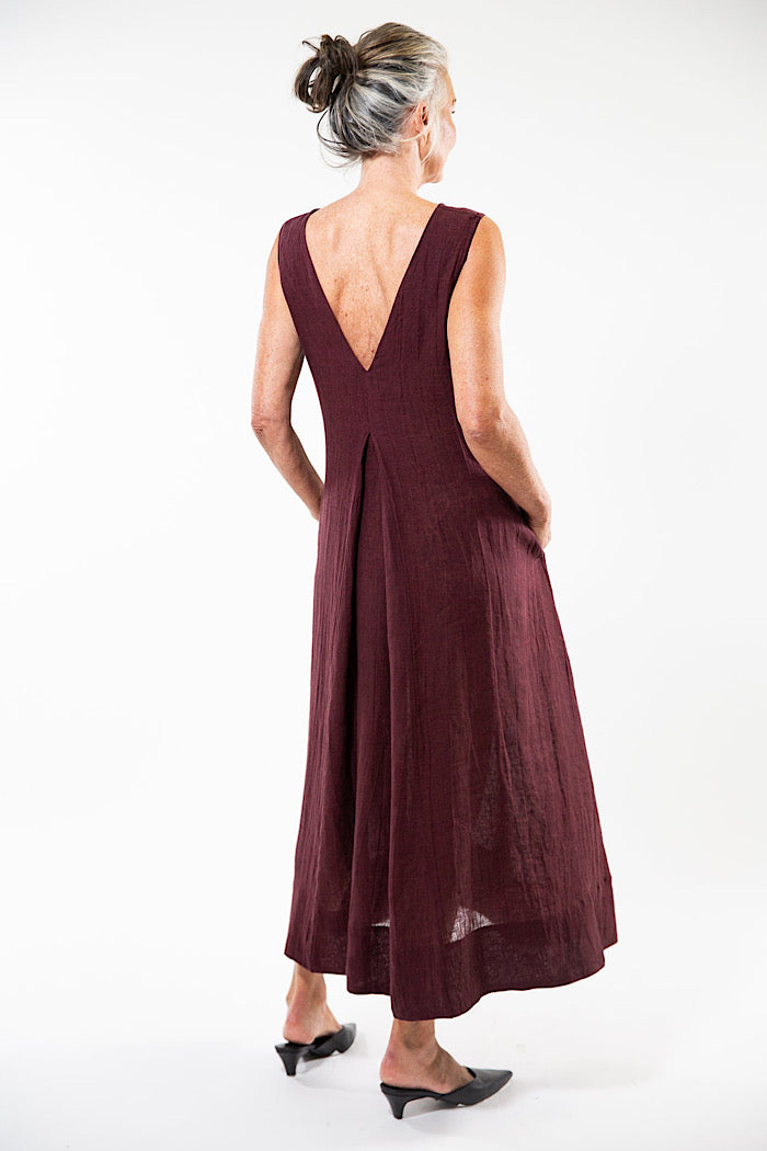 ALBERT DRESS - MERLOT