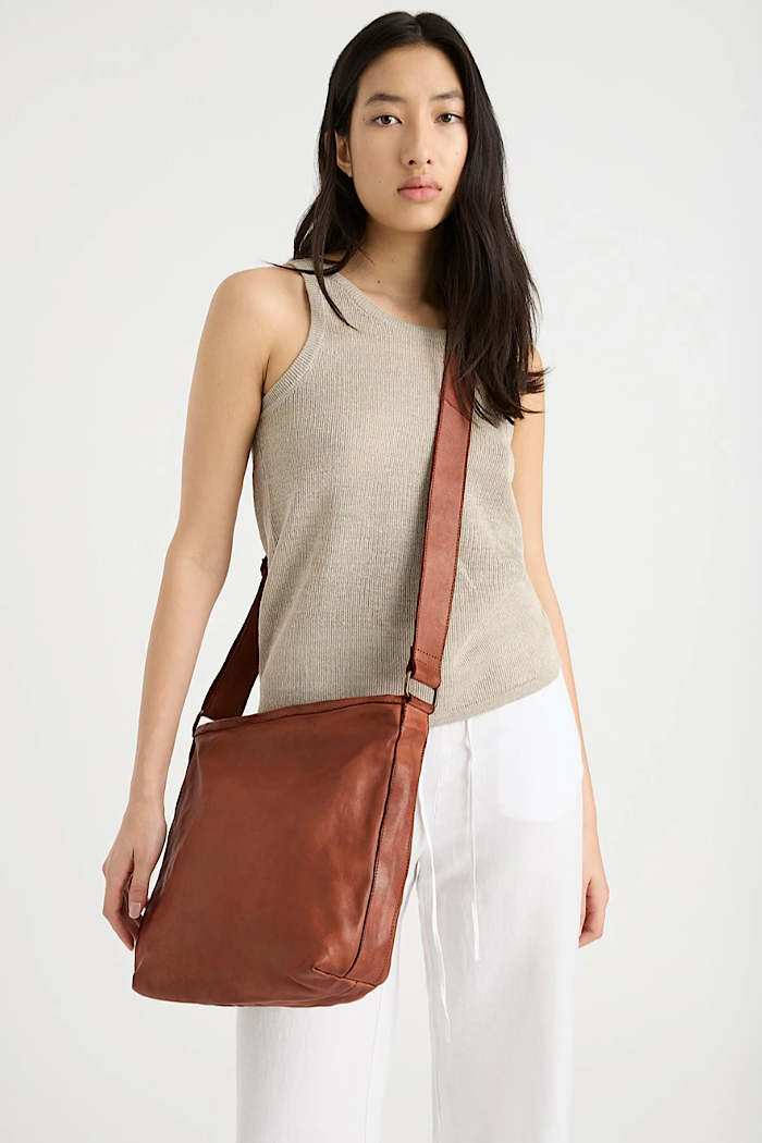 JUJU CLASSIC SLOUCHY BAG - COGNAC