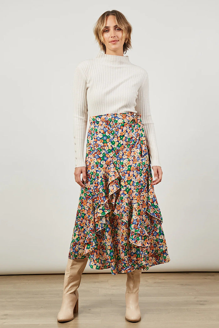 ROMANCE WRAP SKIRT - MEADOW BLOOM