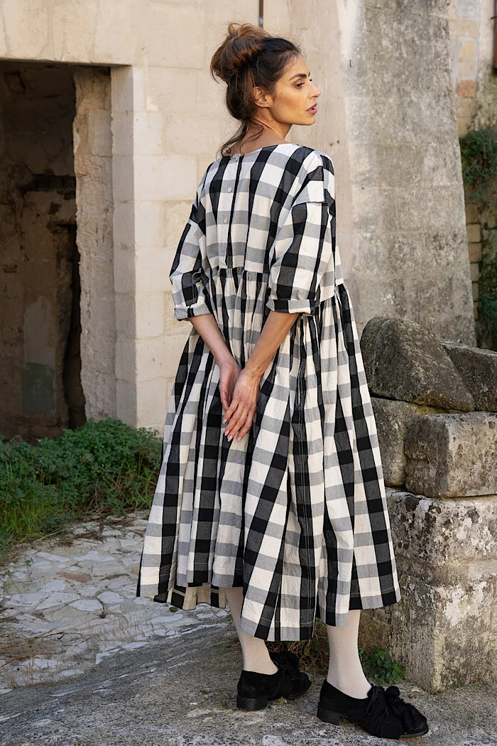 BILLY DRESS - MONOCHROME CHECK