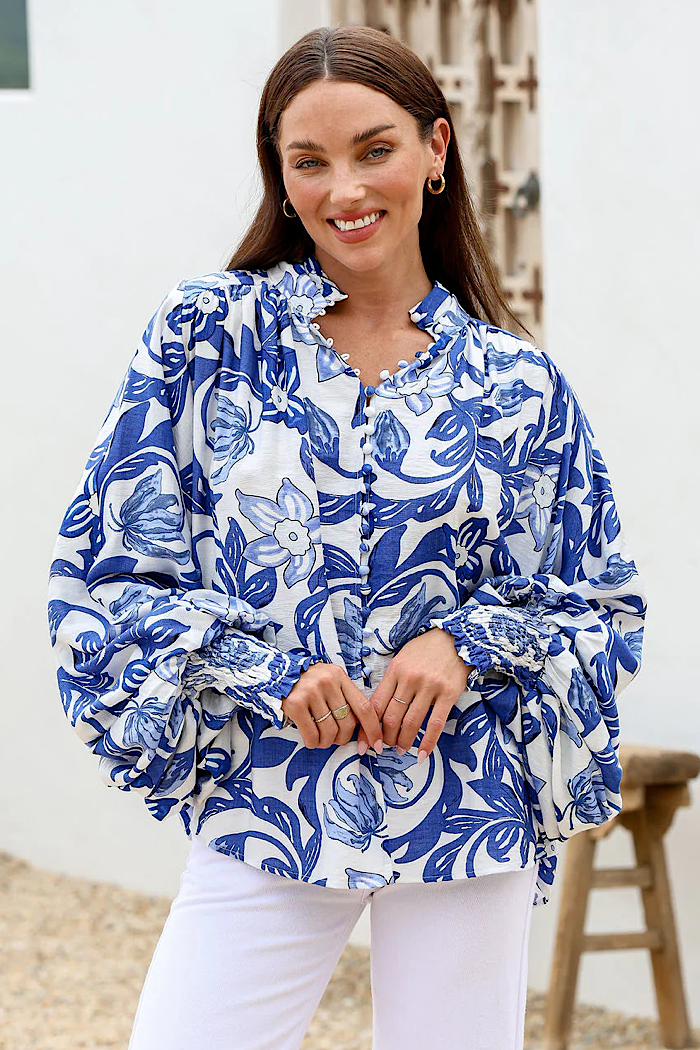 LAURIE BLOUSE - BLUE