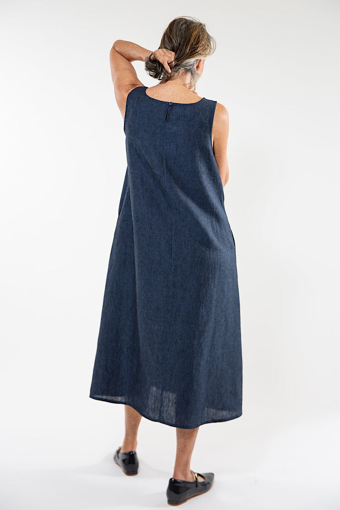 ASHER DRESS - NAVY