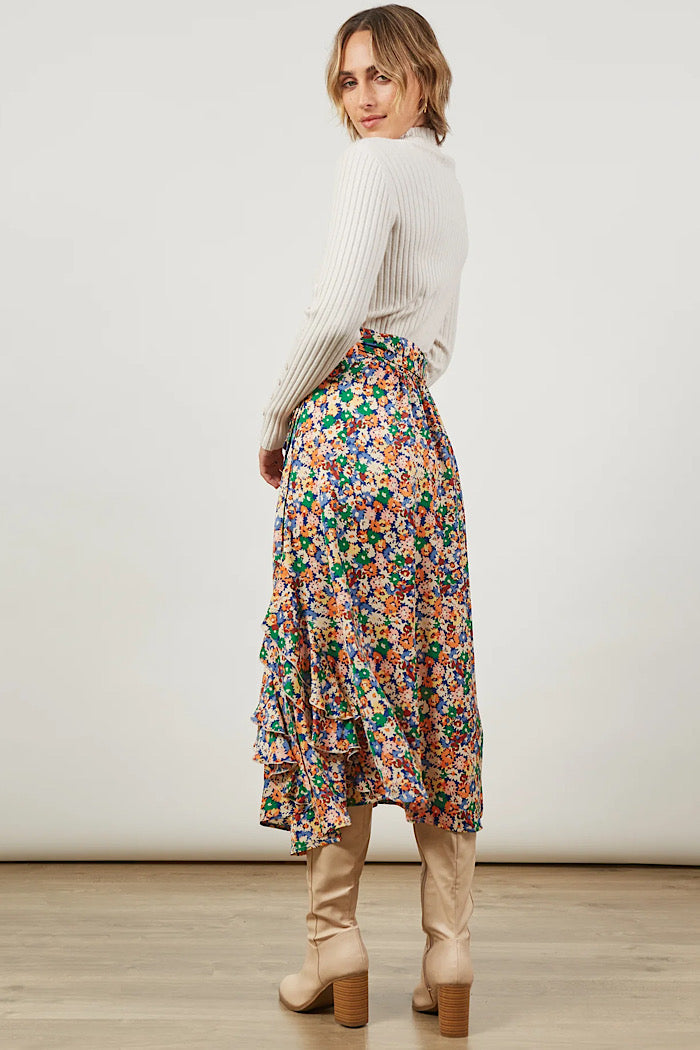 ROMANCE WRAP SKIRT - MEADOW BLOOM