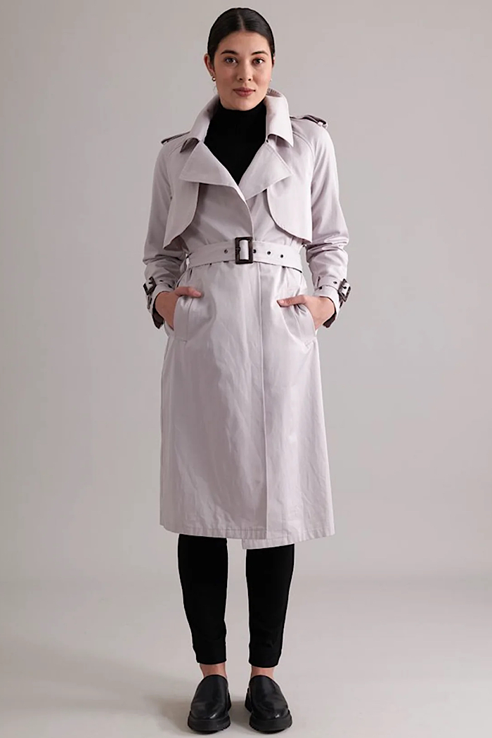 ELEMENTARY TRENCH COAT -  OYSTER - FINAL CLEARANCE