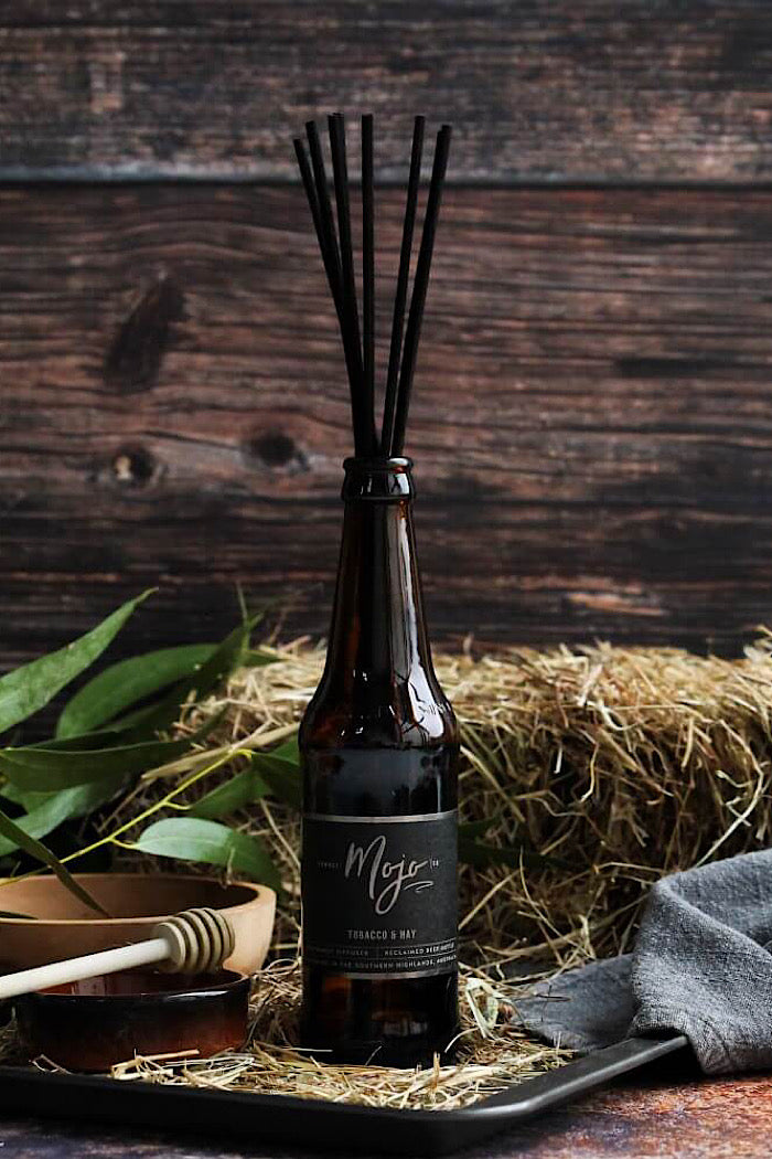 MOJO RECLAIMED BEER BOTTLE DIFFUSERS - TOBACCO AND HAY