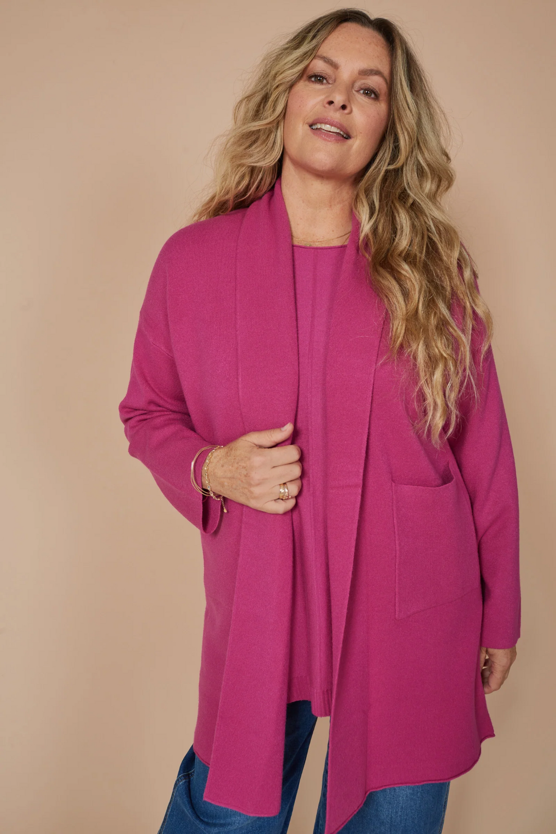 ALAWA CARDIGAN - MAGENTA