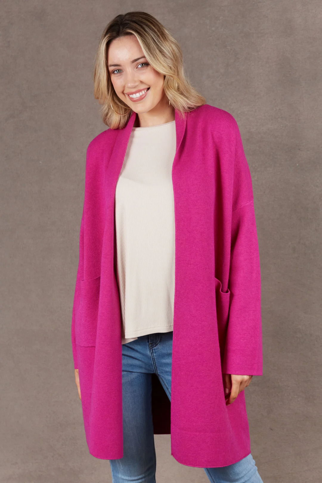 ALAWA CARDIGAN - MAGENTA