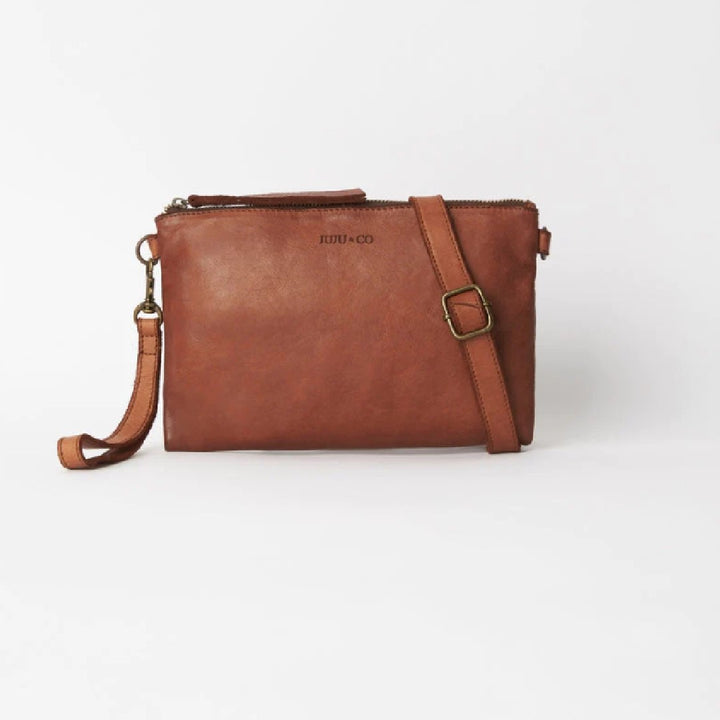 JUJU MONTEREY CROSSBODY BAG - COGNAC