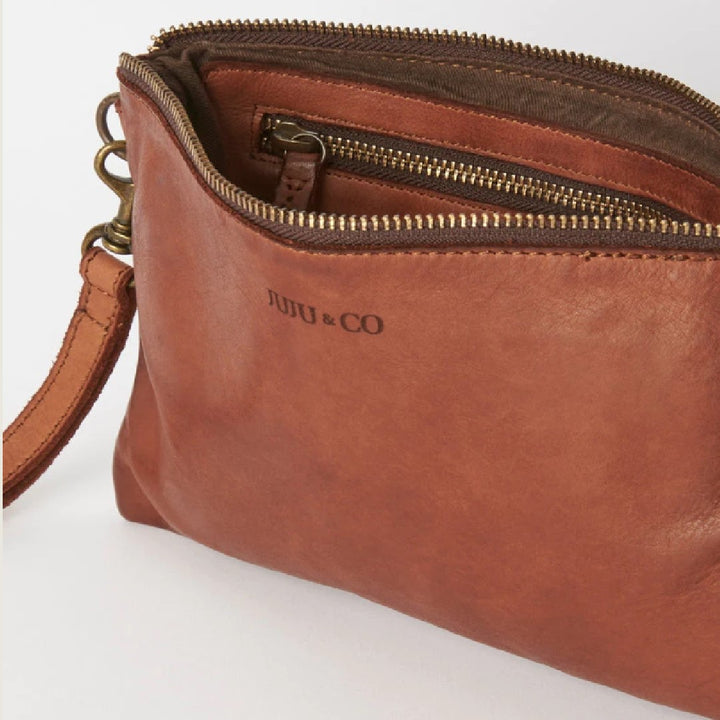 JUJU MONTEREY CROSSBODY BAG - COGNAC