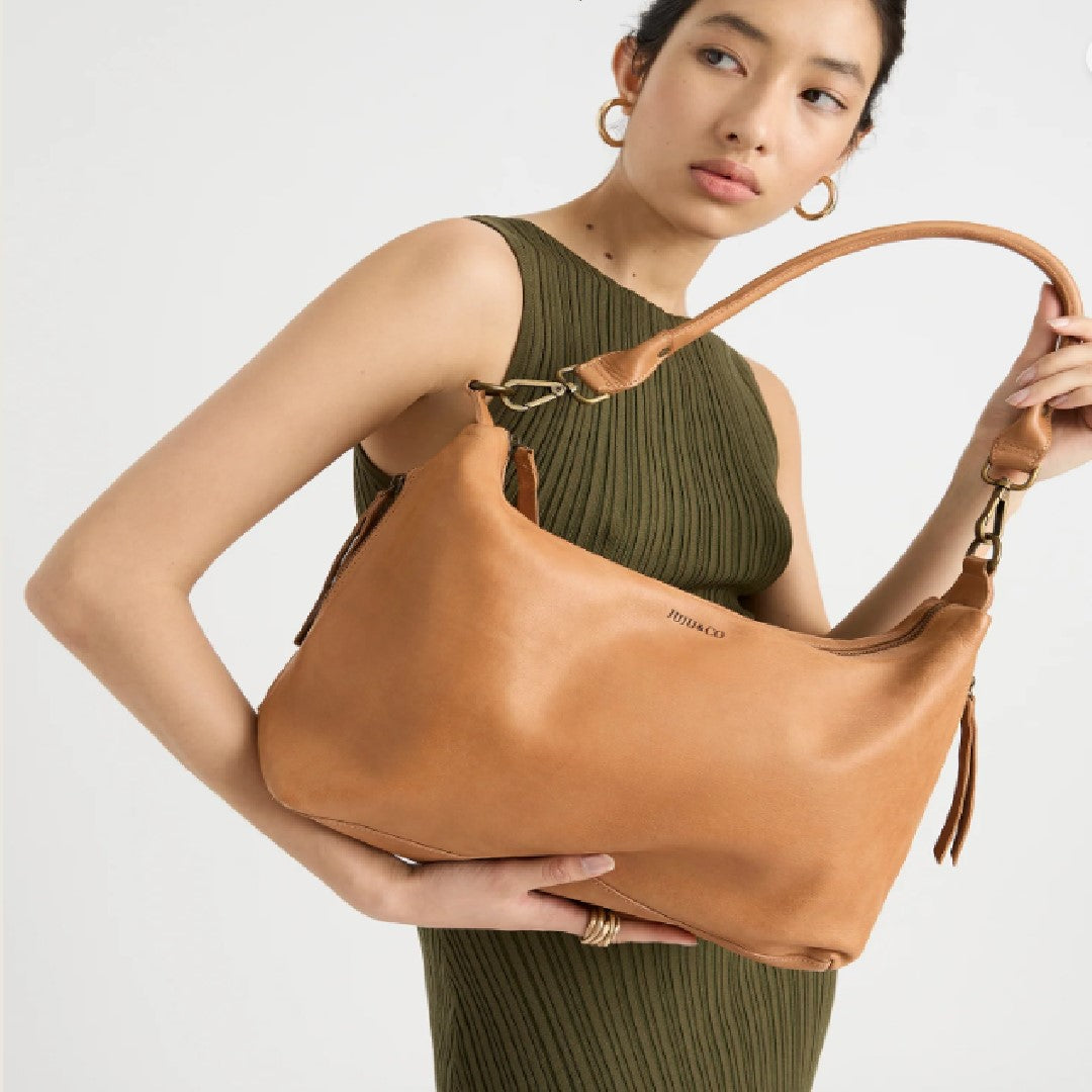 JUJU SMALL SLOUCHY BAG - TAN