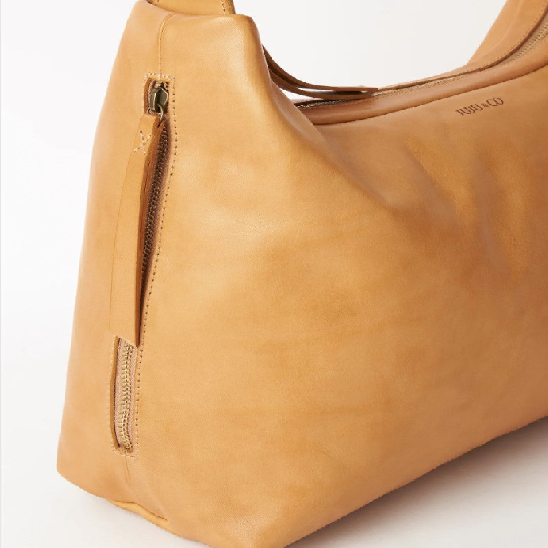 JUJU SMALL SLOUCHY BAG - TAN