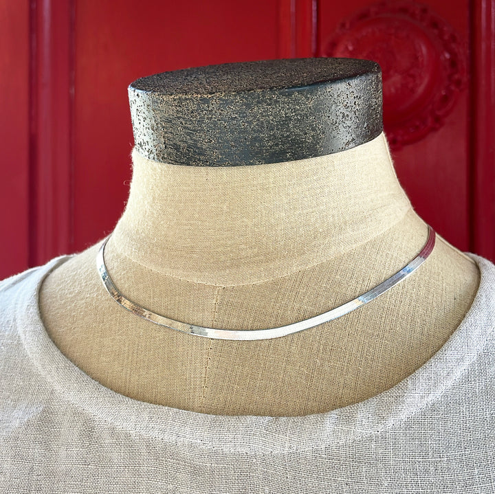 HERRINGBONE NECKLACE - STERLING SILVER