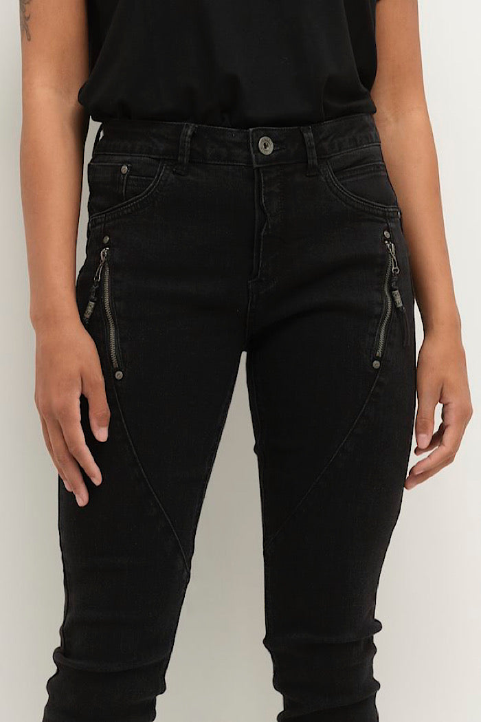 BIBIANA DENIM JEANS - BLACK