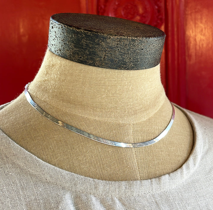 HERRINGBONE NECKLACE - STERLING SILVER