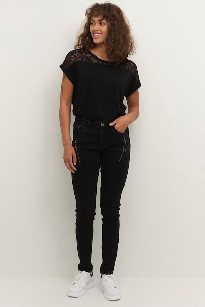 BIBIANA DENIM JEANS - BLACK