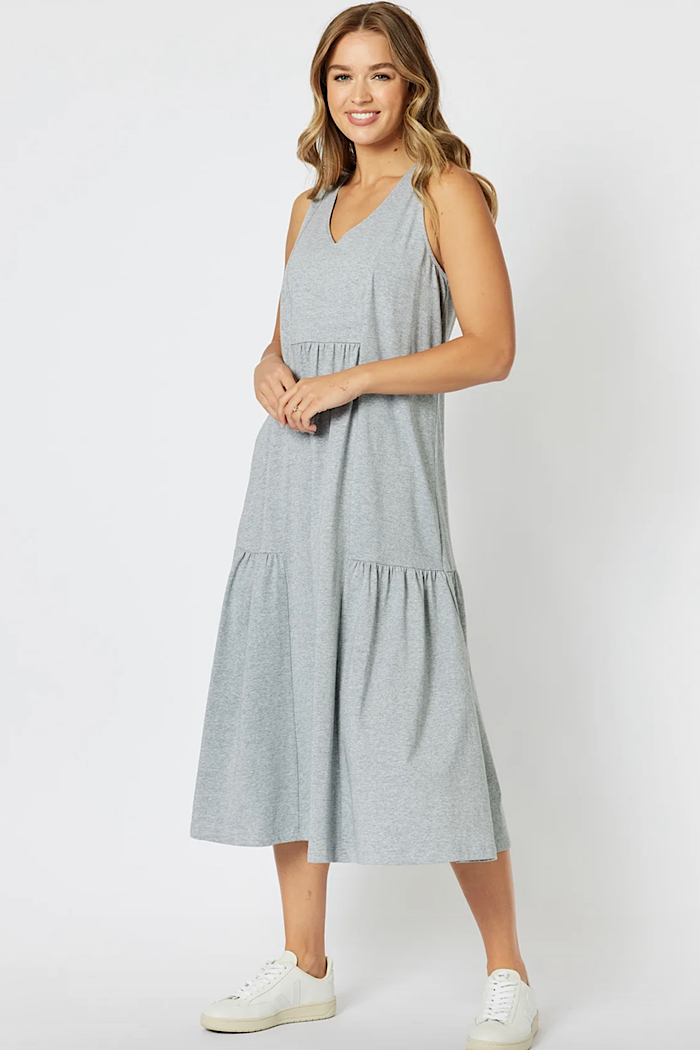 VEUVE DRESS - GREY MARLE