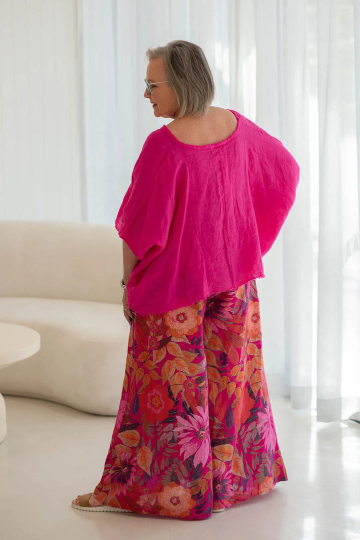 GINGER TOP - ONE SIZE - FUSCHIA PINK