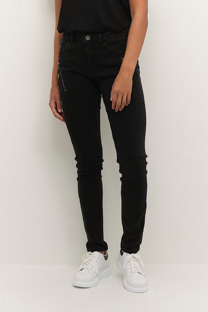 BIBIANA DENIM JEANS - BLACK