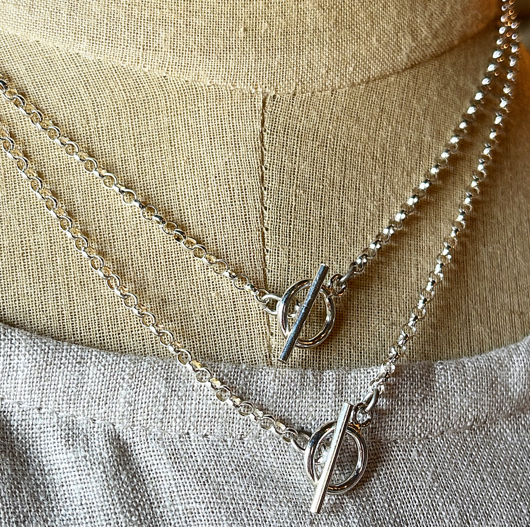 TOGGLE NECKLACE - STERLING SILVER