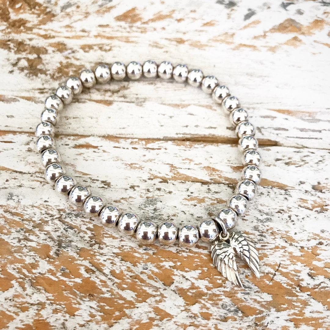 SILVER BEADED BRACELETS