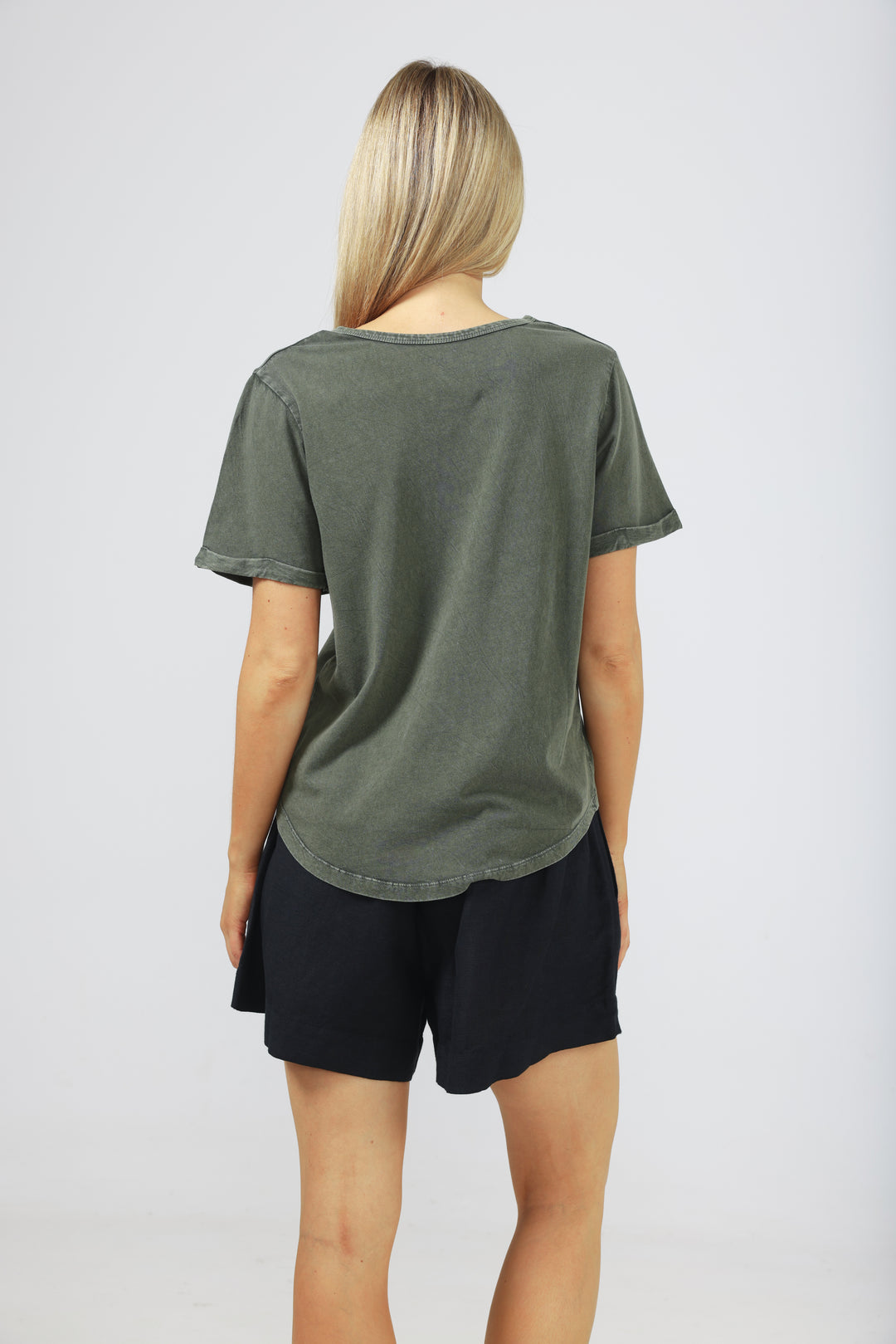 KASAI SHORT SLEEVED TEE - THYME - FINAL CLEARANCE