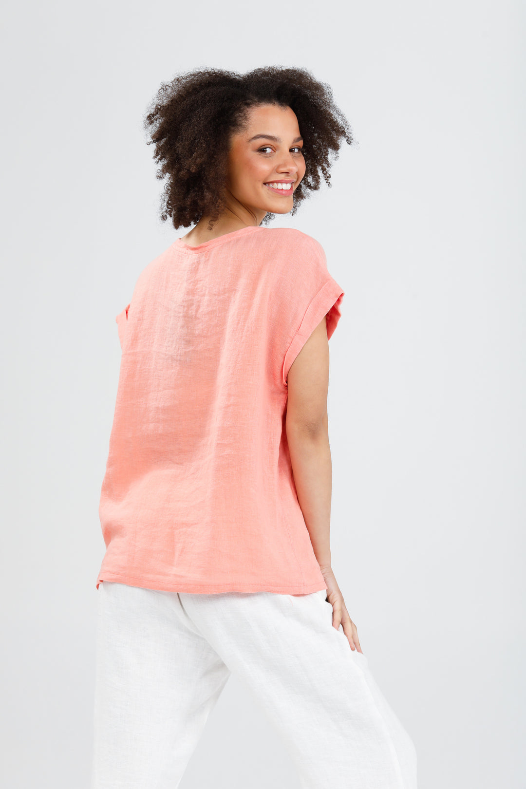 PERCY TOP - CORAL - FINAL CLEARANCE