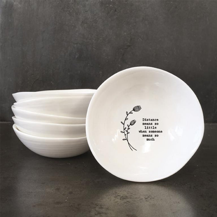 WOBBLY PORCELAIN BOWL -  DISTANCE