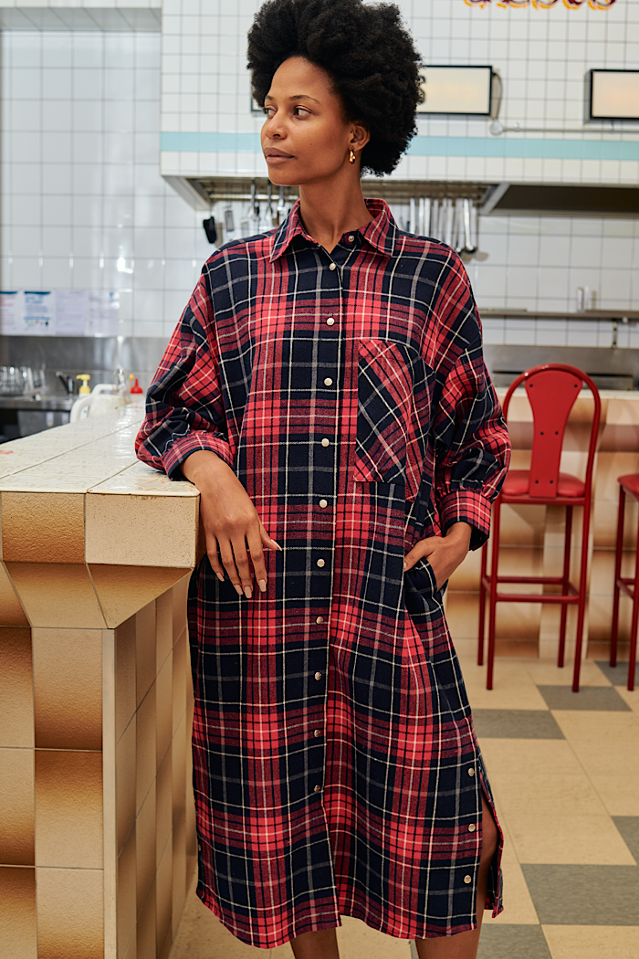 KEMP SHIRTDRESS - NAVY - FINAL CLEARANCE