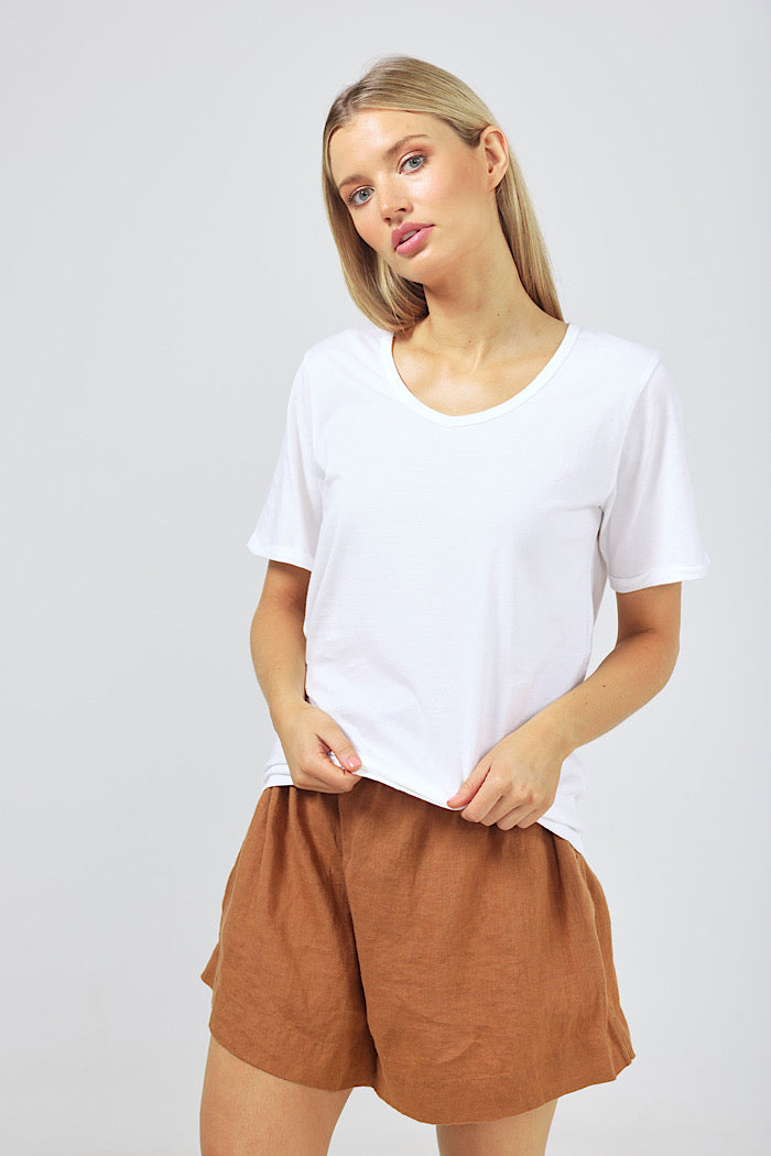 KASAI SHORT SLEEVED TEE - WHITE - FINAL CLEARANCE