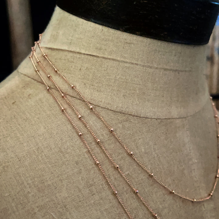 SATELLITE CHAIN NECKLACE - ROSE GOLD